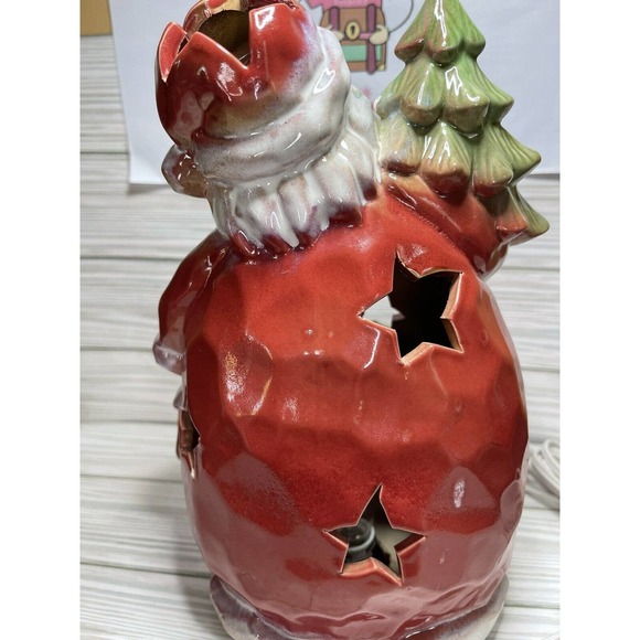 Kirkland's Santa Greeting Nightlight Christmas Decorative Holiday Light Rustic - Picture 3 of 8